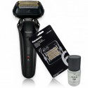 Електробритва Panasonic ES-LS6A-K820-AS1 в комплекті з додатковим змінним ножем-сіточкою для електробритв Panasonic WES-9600-Y1361 та олією WES-8196X-7911